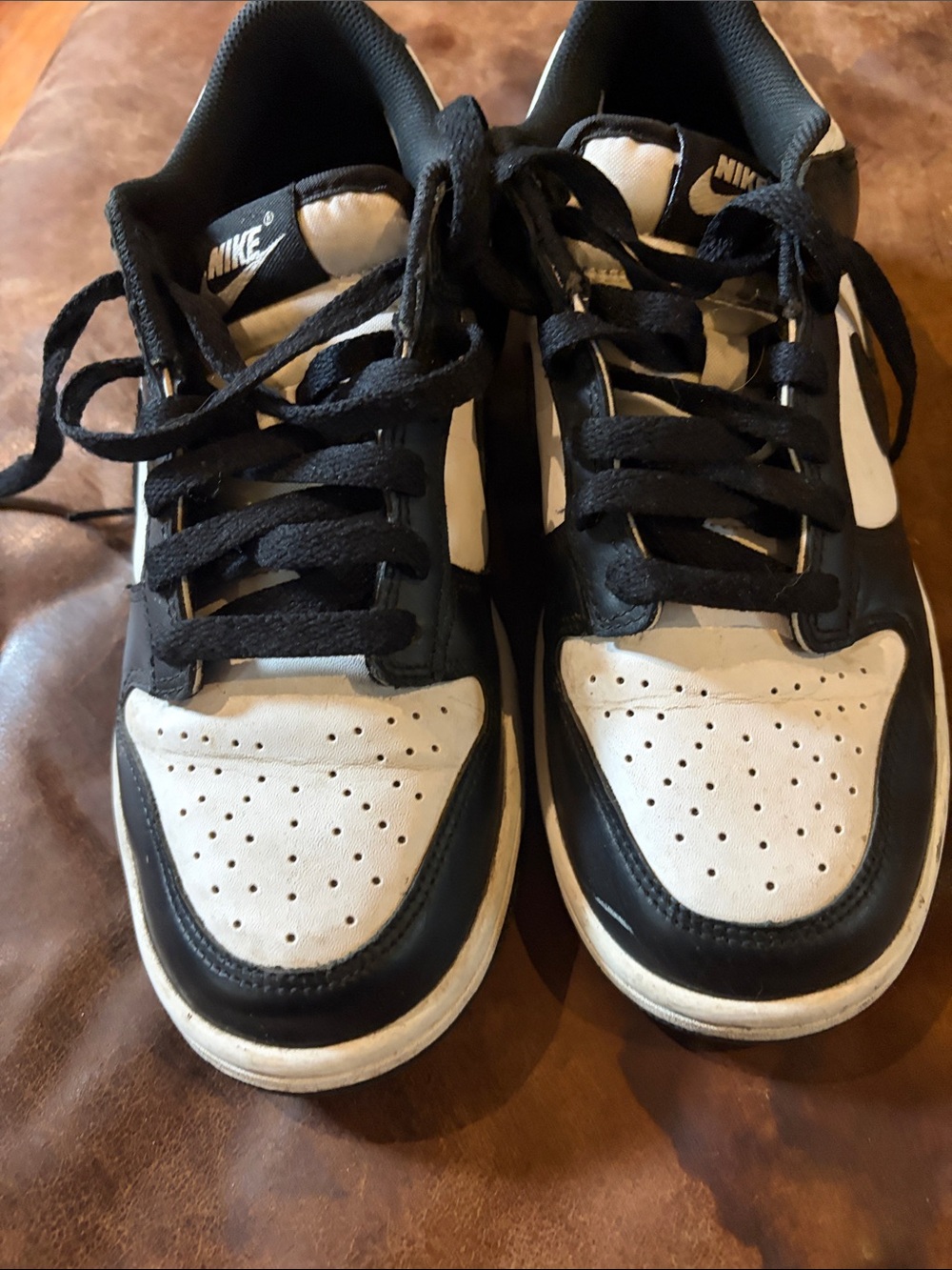 Nike Kids Black and White Low-Top Sneakers
